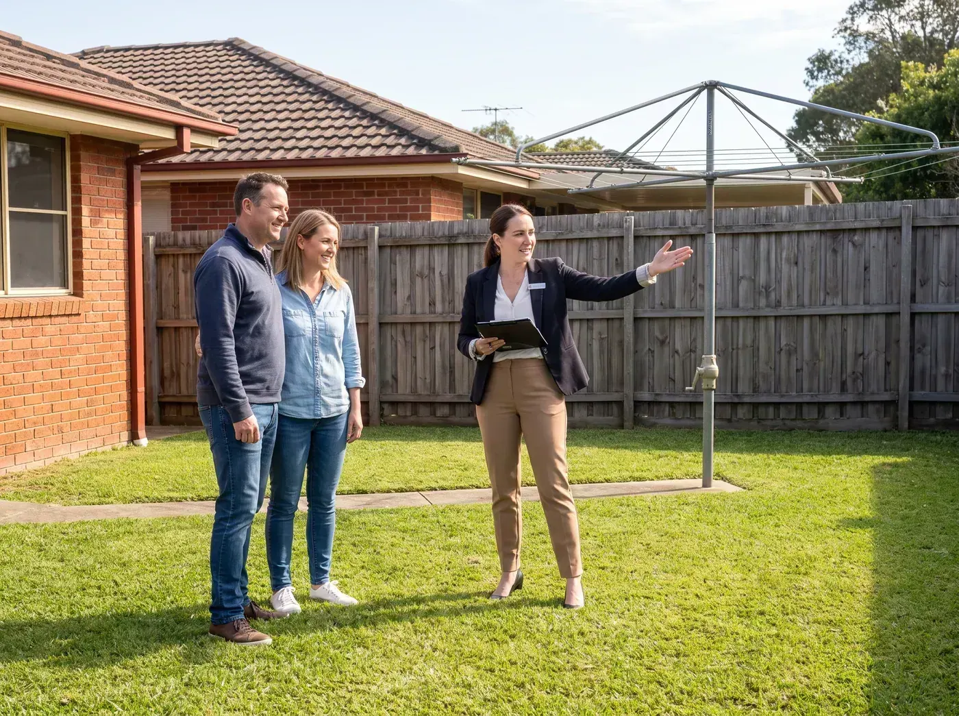 A 5 Star consultant showing homeowners the potential of their Sydney backyard